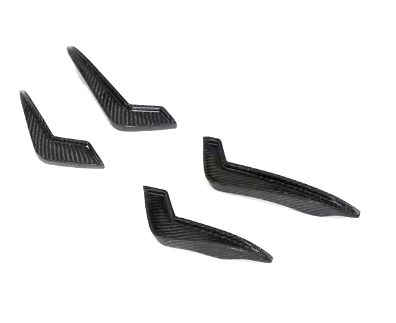 Parachoques delantero aletas divisores Canard Lip Para Audi RS5 Sedan 2017-2020 fibra de carbono