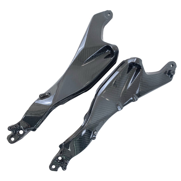 Cubiertas laterales del colín trasero en fibra de carbono para Kawasaki Ninja H2