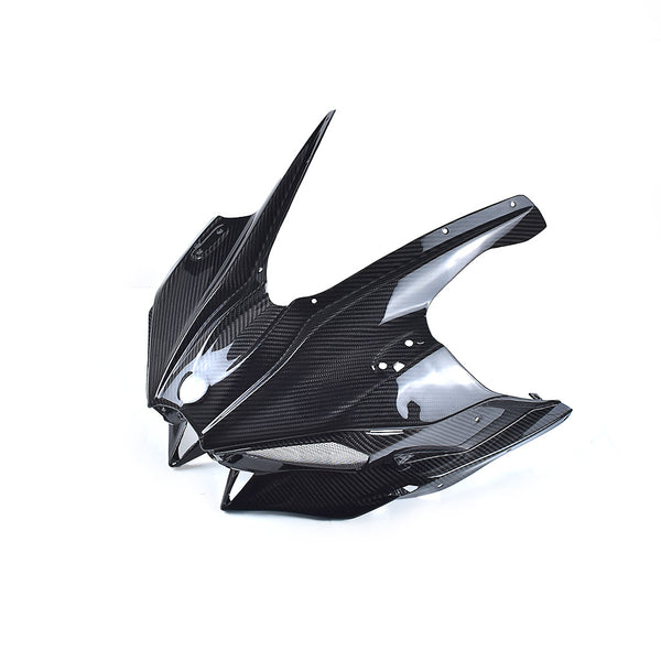 Carenado frontal / cubierta del faro en fibra de carbono para Kawasaki Ninja H2 (2015 en adelante)